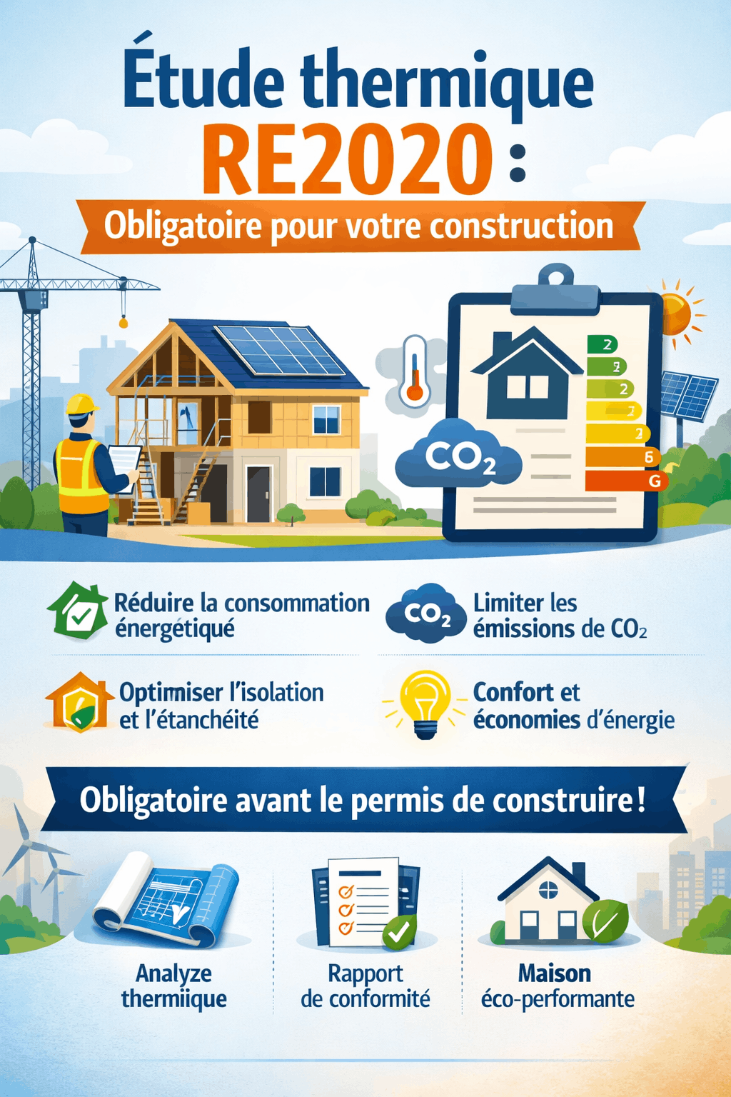 Étude thermique RE2020 : obligatoire pour votre construction