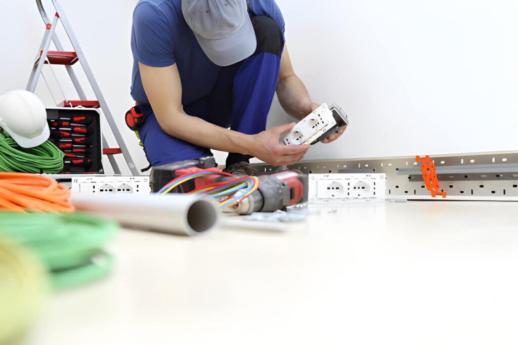 Un fournisseur electrique au travail